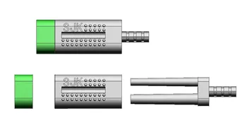 1000pcs Zobu Lab Izmantot Double Twin Master Pins ar Uzmavu un Gumijas Uzmavas Uz Akmens Modelis Strādā, Tapu Tapu, Ar Pindex