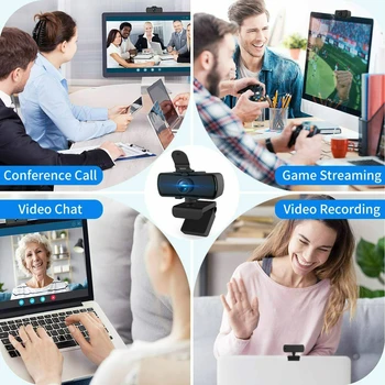 1080P 720p 480p HD tīmekļa Kamera ar Mikrofonu Grozāms DATORA Darbvirsmas Web Kameras Cam Mini Datoru WebCamera Cam Video Ierakstīšanas Darbu