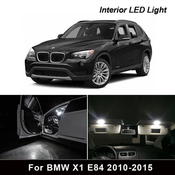 15pcs Bez Kļūdām White LED Spuldzes Interjera Komplektu BMW X1 E84 2010. -. gadam LED Interjera Apgaismojums Komplekts Dome Bagāžnieka Cimdiem Gaismas