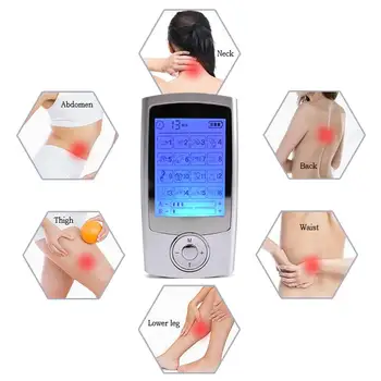 16 Režīmā Ciparu Elektronisko Impulsu Massager Elektronisko Mini Personas Nervu Stimulators Elektro Stimulācija Sāpju Sudraba
