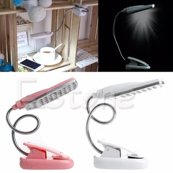 1PC Elastīgu USB 28 LED Gaismas Klipsis-uz Blakus Gultas, Galda, Galda, Lasot Grāmatu Lampas
