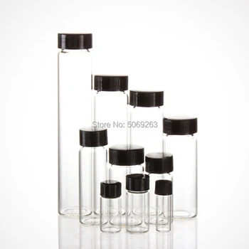 2 ml-60mL Stikla Parauga Mēģeni Laboratorijas Reaģentu Pudeles Nelielu Skaidri Pārredzama Medicīna Flakonos Ķīmiskais Eksperiments