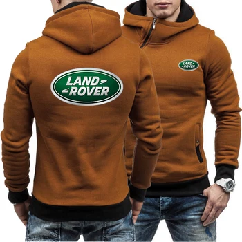 2020. gada Pavasarī, Rudenī jaunu Vīriešu pelēkā vārna Land Rover Automašīnas Logo Drukāt Gadījuma Diagonāli rāvējslēdzēju sporta Krekli Cilvēks Hoody Apģērbi vīriešiem A01
