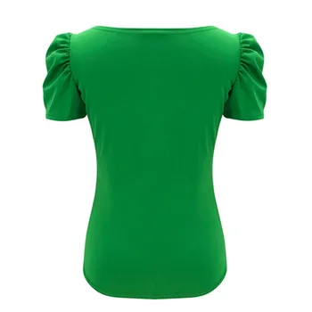 2020. gada Vasaras Balts T Krekls Sievietēm Gadījuma Sieviešu Laukumā Apkakles Tee Krekli Sexy V-neck Īsām Piedurknēm Slim T-krekls Dāmas Topi Apģērbi