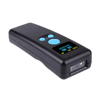 2D CMOS portatīvo kabatas Svītrkodu lasītājs, bluetooth bezvadu QR kodu skeneris, ar atmiņu āra svītrkodu skeneri ar displeju