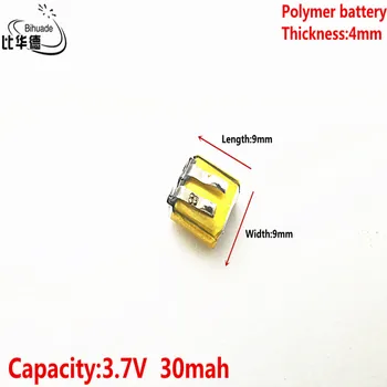 3.7 V 30mAh 400909 Litija Polimēru Li-Po li ion Baterijas šūnas Mp3 MP4 MP5 GPS mobilie bluetooth