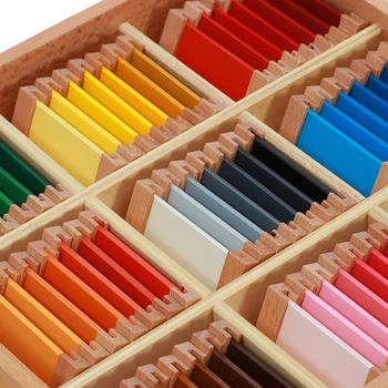 3 Kastes Pilnīgu Krāsu Tabletes Kopa Monterssori Vizuālo Sajūtu, Materiālu, Krāsu Mācību un Saskaņošanas Spēle Bērniem