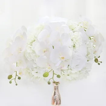 40cm/50cm galda centerpieces bumbu dekoru DIY kāzu fons, mākslīgo ziedu bumbu, orhideja, roze, peonija, zīda ziedu artificials