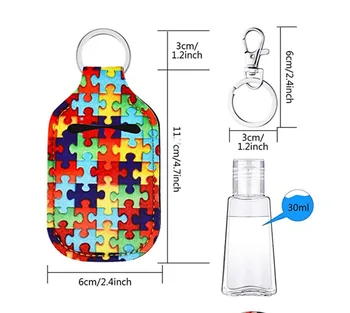 40color Roku Sanitizer Keychain Turētāja Ceļošanas Uzpildāmas Pudeles Konteineros, 30ml Portatīvo Atkārtoti Pudeles Kosmētikas Containe