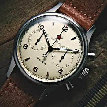 40MM Polit 1963 luminou skatīties oficiālā versija chronograph mehāniskās vīriešu pulksteņi klasika vintage kolekcijas rokas pulkstenis sappire