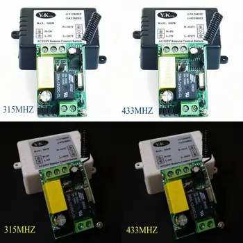 433 315 bezvadu tālvadības gaismas slēdzi AC 220V Ieejas Jauda RF LED Spuldzes Lampas Sloksnes Bezvadu Slēdzis Smart Home Kontrolieris