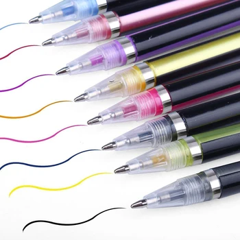 48pcs Gēla Pildspalvu Komplekts Uzpildes Metāla Pastelis Neona Spīdums Skiču Zīmēšanas Krāsas Pildspalvu Skolai, Kancelejas preces Marķieri Bērniem Dāvanas