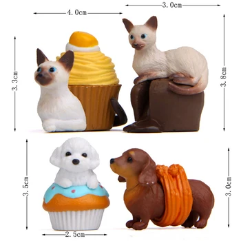 4gab/daudz Japanes Zakka Kūka Buldogs Corgi Attēls Rotaļlietas Sveķu Corgi Kaķu Attēlu Kolekcija Modeli, Rotaļu Mājas Apdare
