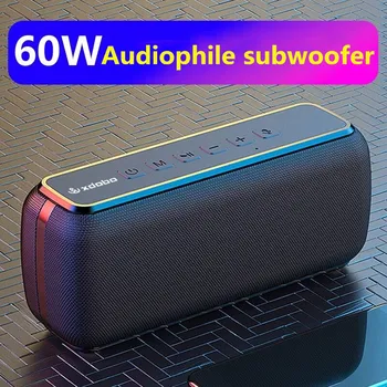 60W anti-kritums bluetooth skaļruni ūdensizturīgs portatīvo kolonnas, basu skaļrunis, subwoofer, super bass USB/TF kartes mūzikas centrs sound bar