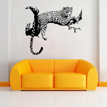 72*86cm Gepards Leopard Dzīvnieku Sienas Uzlīmes, Mājas Dekoru Noņemams Dzīvojamā Istaba Guļamistaba Dekorēšana Vinila Decals