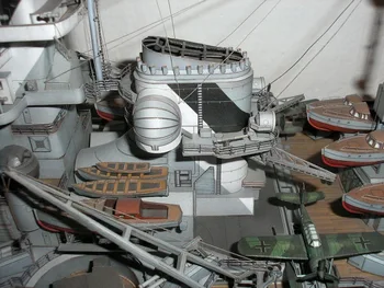 90cm II Pasaules Kara Vācija Bismarck GPM182 Pilnīgu Ver Papīra Paraugs DIY laivu, kuģu papīra puzzle modeli, rotaļlietas bērniem, roku darbs
