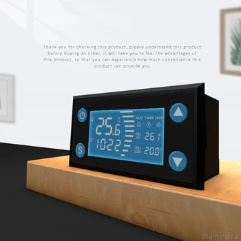 AC 110-220V Smart Termostats ar Taimeri Cool Siltuma Inkubatoru Akvāriju Siltumnīcefekta Temperatūras regulators LCD Displejs O31 20