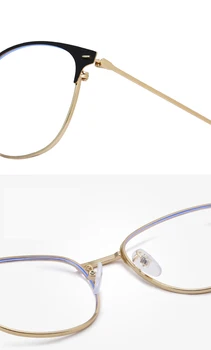 Anti Zilā Gaisma Datoru Brilles Sievietēm Retro Metāla apaļo Rāmi, Briļļu Aizsardzības Vīriešiem Nulles Dioptriju Brillēm