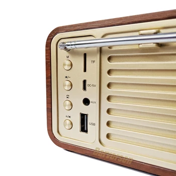 Antīko klasisko vintage seno FM radio, bluetooth skaļruni būvēt mp3 mūzikas dekoders usb flash diska tf kartes lasītāja interfeiss