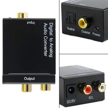 APK Pastiprinātājs Dekoderi SPDIF Ciparu uz Analogo Audio Converter Toslink Koaksiālā Signāla uz RCA R/L Audio Decoder SPDIF ATV