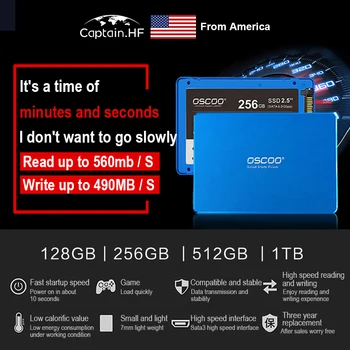 ASV Kapteinis TLC sata 3 SSD 2.5 Cietā Diska 128GB/256 GB/512 GB iebūvētā ssd Cietā Diska Hdd, Ssd Darbvirsmas, Notebook, Klēpjdatoru,