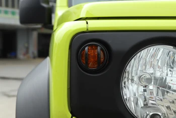 Auto-stils Priekšējo Lukturu Pagrieziena Signāla Gaismu Vāciņš Melns, par Suzuki JIMNY 2019 Ārpuse Dekoratīvās Uzlīmes Piederumi 2gab