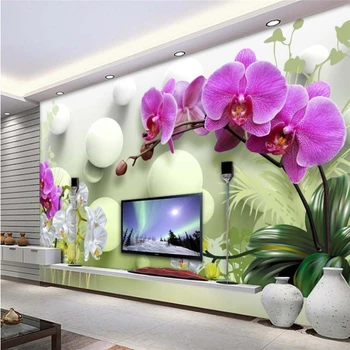 Beibehang Custom tapetes, 3d sienas mūsdienu augstas izšķirtspējas modes romantiska butterfly orhideju, mājas apdare papel de parede