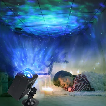 Bezmaksas Piegāde LED Galaxy Posmā Spēkā Apgaismojums Strobe Lāzera Projektoru Nakts Diskotēka Balle Ziemassvētku Lampas DJ Puse