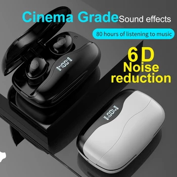 Bezvadu Bluetooth Austiņas 5.1 ausī sporta augstas precizitātes austiņu skaņas pierādījums un ūdensizturīgs austiņas atbalsta IOS Android tālrunis