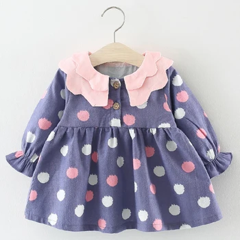 Bērnu, Meiteņu Kleitas Jaunā Pavasara Bērniem, Apģērbs Jaundzimušajiem Meitenes Pusi Princese Kleita Cute Dot Modelis Bumbu Kleita Meitene, Zīdaiņu Apģērbs