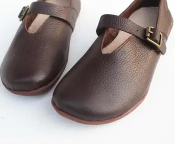Careaymade-Jauns Pilna ādas rokdarbu ērtas sieviešu kurpes ar virsējo slāni un pātagot četri gadalaiki vienā apavi