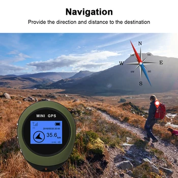 Ceļojumu USB Uzlādējams Mini GPS Navigācijas Locator Āra Pārgājienu GPS Uztvērēju, Elektronisko Kompasu Anti-Zaudēja Rokas Meklētājs