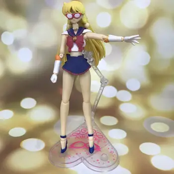 Cute Anime Sailor Moon Diezgan Aizbildnis Jūrnieks Venus Minako Aino PVC Rīcības Attēls Kolekciju Modelis Bērniem Rotaļlietas Lelle 16cm