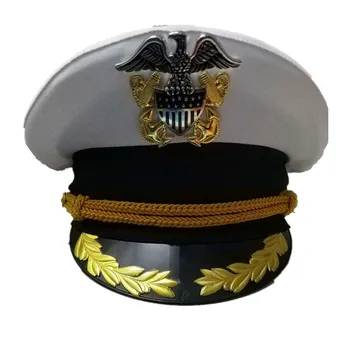 Cēls ASV Militārās Flotes Balta Cepure Amerikāņu Armijas Virsnieks Klp Cosplay Ērglis Simbols Halloween Ziemassvētku Dāvanu