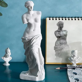 Dekoratīvi apdares mājās Salauztu roku Venus Sveķu mākslas statujas dekorēšanai piederumi Radošumu raksturs Skulptūru dekori