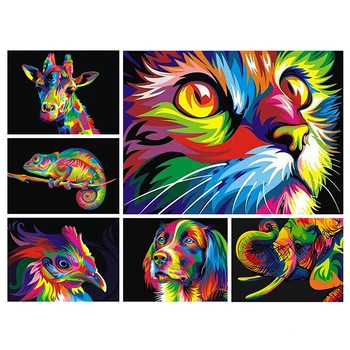 Dimanta Krāsošana Kaķis Dimanta Izšuvumi Dzīvnieku Sērijas Sveķu Mozaīkas Pilnu Kvadrātveida Sagataves Rokdarbi 5D DIY Mājas Apdare YY