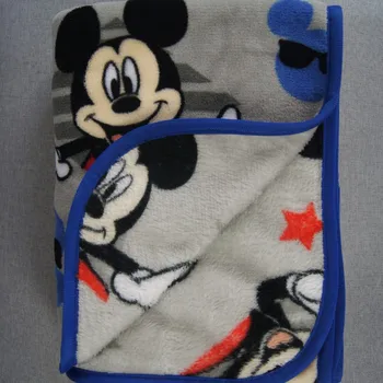 Disney Super Mīksts Flaneļa Pelēkā Mickey Minnie Pele ar pārklājumu Malas Mest Segu Baby Zēni Meitenes 100x125cm