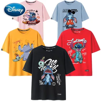 Disney T-Krekls Modes Dūriens Maz Karikatūra Briesmonis Vēstuli Izdrukāt Īsām Piedurknēm Unisex Pāriem Sieviešu T-Krekls Kokvilnas Topi 8 Krāsas