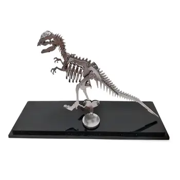 DIY Montāža 3D Metāla Puzzle Dinozaura Modelis Komplekts ar Statīvu Jigsaw Ēkas Rotaļlietas