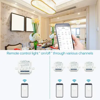 DIY WiFi Smart Gaismas Slēdzis Universālais Slēdzis Taimeris Smart Dzīves APP Bezvadu Tālvadības pults Darbojas ar Alexa, Google Home