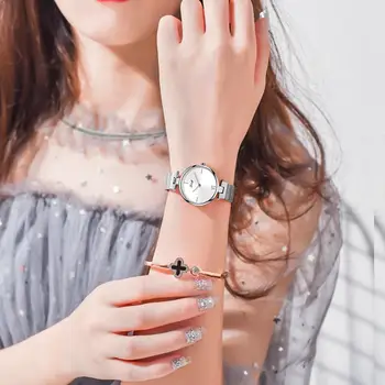 DOM Luksusa Zīmolu Sieviešu Kvarca rokas Pulksteņi Minimālisms Modes Gadījuma Sieviešu rokas Pulkstenis Ūdensizturīgs Zelta Tērauda Reloj Mujer G-1267D-7M2