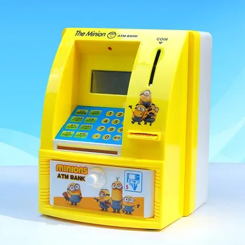 Elektronisko Cūciņa Bankas BANKOMĀTOS Mini maze sunītis Naudas Kaste mērkaķis Paroli Košļājamā Monētas Naudas Iemaksu bankomāts Dāvanu Bērniem Bērniem
