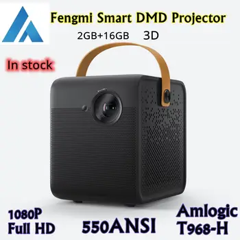 Fengmi Smart MINI Projektoru DMD TV 1080P Full HD (4K 3D 550ANSI Amlogic T968-H 2GB 16GB bluetooth, WIFI Teātra Prejector