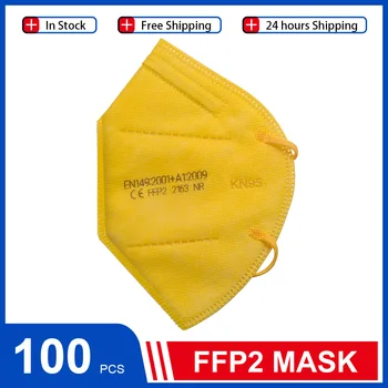 FFP2 KN95 Sejas Maska Elpojošs 95% Filtrēšanas PM2.5 Anti-Miglas 5-Slāņu Pielāgojams Mutes Maska Anti-Miglas Spēcīgas Individuālās Aizsardzības