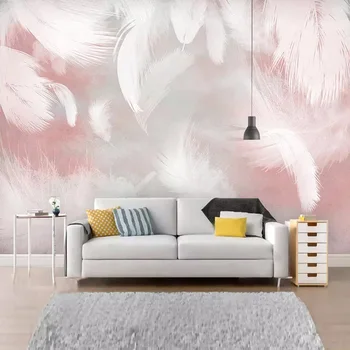 Foto Tapetes Mūsdienu Modes Rozā Spalvu Murals Dzīvojamā Istaba Guļamistaba Romantiskā Mājas Dekoru Pašlīmējošas Ūdensizturīgs 3D Uzlīmes