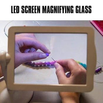 Gaišāku LED Ekrāna Lupa Lasījumā Skatītāju Rokās-Bez Palielināmā Stikla Palielinājums Portatīvo Dāvanu Lasīšanas Brilles Vecākiem