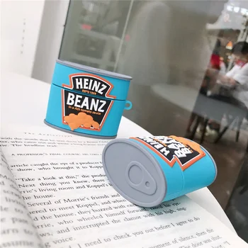 Heinz beanz Tomātu Mērci, Ceptas Pupiņas Bezvadu Bluetooth Austiņas Gadījumā AirPods Pro 2 1 Gudrs 3D Mīksta Silikona Austiņas vāciņu