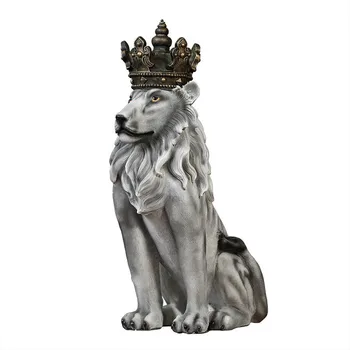 [HHT] Ziemeļvalstu Grīdas Dekoru Vainagu Lauvu Skulptūru Zemes Apdare, Mēbeles, Dzīvojamās Istabas Office Mākslas Sveķu Rotājumi