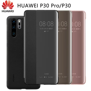 HUAWEI P30Pro Gadījumā Flip Oriģināls Huawei P40pro Gadījumā Smart View Huawei P40 P30 Gadījumā Luksusa
