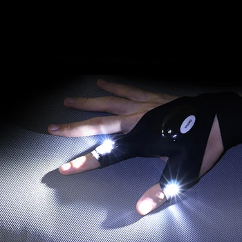 Jaunais LED Velosipēda Gaismas Cimdus gaismas Ūdensizturīgs Pirkstu lampas Flash Izjādes, Makšķerēšana, iešana Glābšanas apgaismojums āra iekārtas